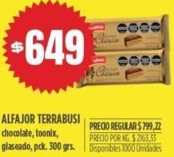 Supermercados Vea Alfajor Terrabusi 300g oferta