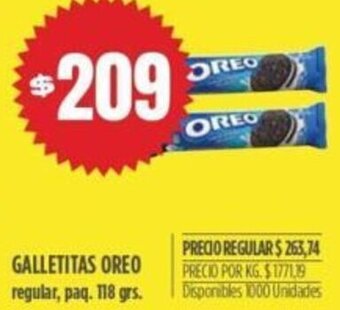 Supermercados Vea Galletitas Oreo 118g oferta