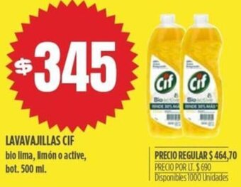 Supermercados Vea Lavavajila CIF 500ml oferta
