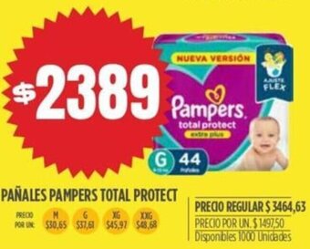 Supermercados Vea Pañales Pampers Total Protect oferta