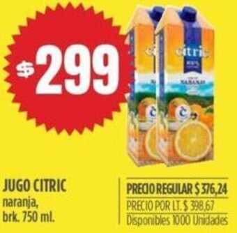 Supermercados Vea Jugo Citric 750ml oferta