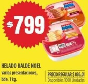 Helado Balde Noel 1kg