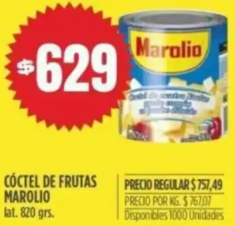 Supermercados Vea Cóctel Frutas Marolio 820g oferta