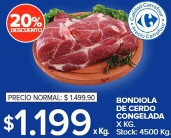 Carrefour Bondiola de Cerdo Congelada oferta