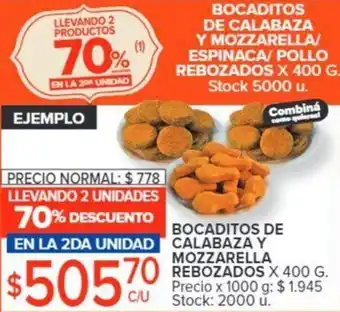 Carrefour Bocaditos de Calabaza y Mozzarella Rebozados 400g oferta