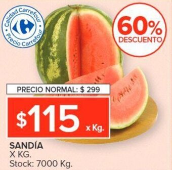 Carrefour Sandía oferta
