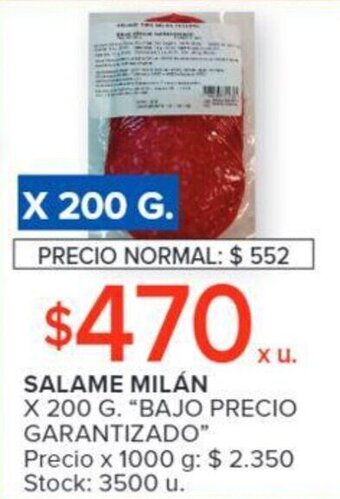 Carrefour Salame Milán 200g oferta