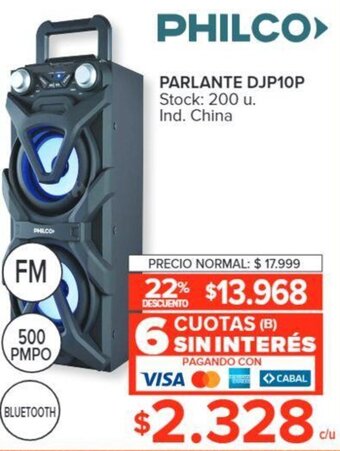 Carrefour Philco Parlante DJP10P oferta