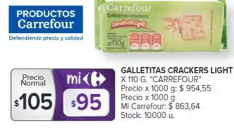 Carrefour Carrefour Galletitas Crackers Light 110g oferta