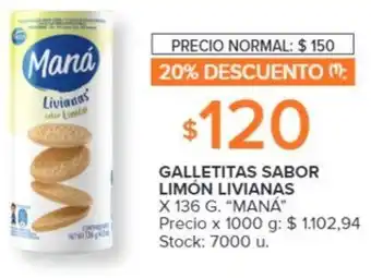 Carrefour Mana Galletitas Sabor Limón Livianas 135g oferta