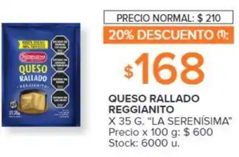Carrefour La Serenísima Queso Rallado Reggianito 35g oferta