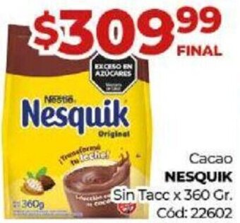 Diarco Cacao Nesquik 360g oferta