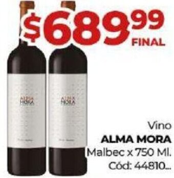 Diarco Vino Alma Mora Malbec 750ml oferta