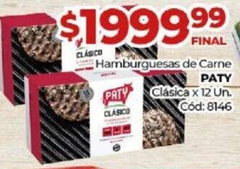 Diarco Hamburguesas de Carne Paty 12un oferta
