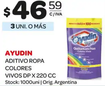Carrefour Maxi Ayudin Aditivo Ropa Colores Vivos DP x 220 cc oferta