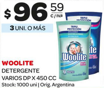 Carrefour Maxi Woolite Detergente Varios Dp x 450 cc oferta