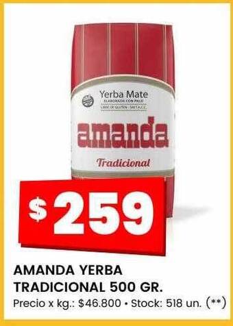 Changomas Amanda yerba tradicional oferta