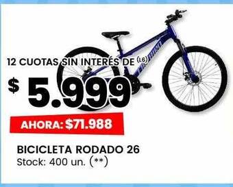 Changomas Bicicleta rodado 26 oferta