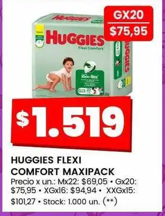 Changomas Huggies flexi comfort maxipack oferta