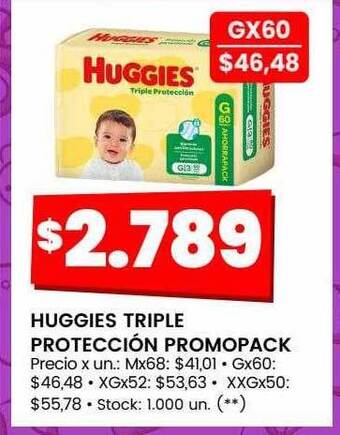 Changomas Huggies triple protección promopack oferta