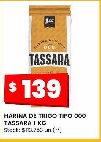 Changomas Harina de trigo tipo 000 tassara 1kg oferta