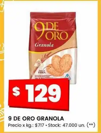 Changomas 9 de oro granola oferta