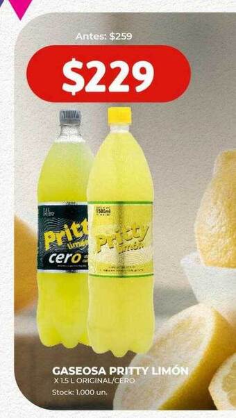 Super MAMI Gaseosa pritty limón oferta