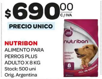 Carrefour Maxi Nutribon Alimento Para Perros Plus Adulto x 8 kg oferta