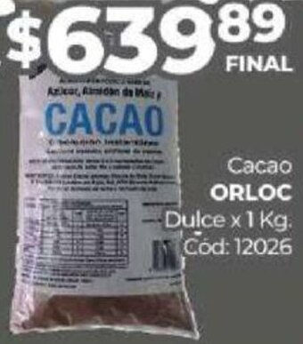 Diarco Cacao Orloc Dulce 1kg oferta