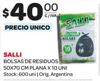 Carrefour Maxi Salli Bolsas De Residuos 50x70 cm Plana x 10 Uni oferta