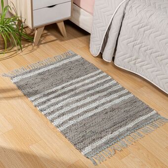 Arredo Alfombra tejida a mano rayas 60 x 90 cm oferta
