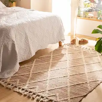 Arredo Alfombra trenzado algodón y yute 120 x 180 cm oferta