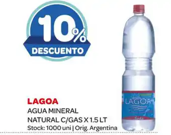 Carrefour Maxi Lagoa Agua Mineral Natural C/Gas x 1.5 Lt oferta