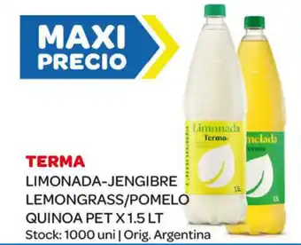 Carrefour Maxi Terma Limonada-Jengibre Lemongrass/Pomelo Quinoa Pet x 1.5 Lt oferta