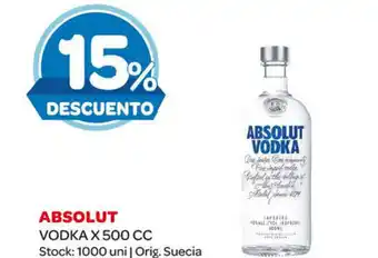 Carrefour Maxi Absolut Vodka x 500 cc oferta