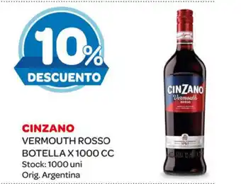 Carrefour Maxi Cinzano Vermouth Rosso Botella x 1000 cc oferta