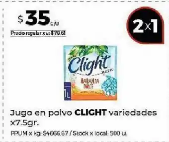 Disco Jugo en polvo clight x 7,5g oferta