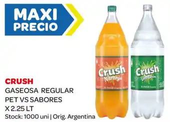 Carrefour Maxi Crush Gaseosa Regular Pet Vs Sabores x 2.25 Lt oferta