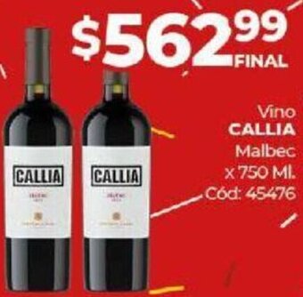 Diarco Vino Callia Malbec 750ml oferta