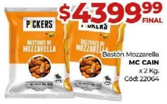 Diarco Bastón Mozzarella Mc Cain 2kg oferta