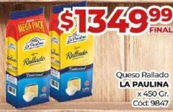 Diarco Queso Rallado La Paulina 450g oferta
