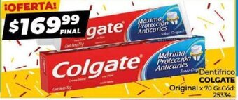 Diarco Dentifrico Colgate Original 70g oferta