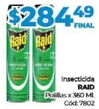 Diarco Insecticida Raid Polillas 360ml oferta