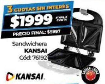 Diarco Sandwichera Kansai oferta