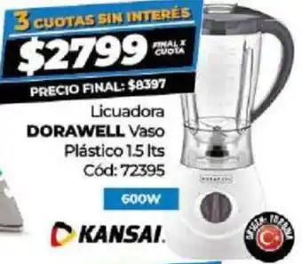 Diarco Licuadora Dorawell Vaso 1,5L oferta