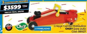 Diarco Crique Carritos Hidráulico Okey para Auto oferta
