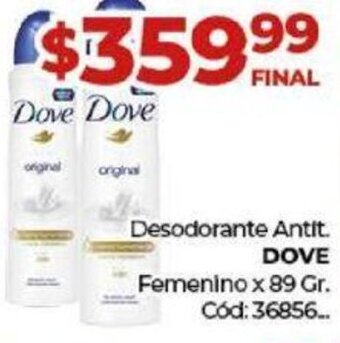 Diarco Desodorante Antit. Dove Femenino 89g oferta