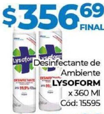 Diarco Desinfectante de Ambiente Lysoform 360ml oferta