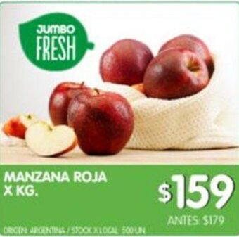 Jumbo Manzana Roja x kg. oferta