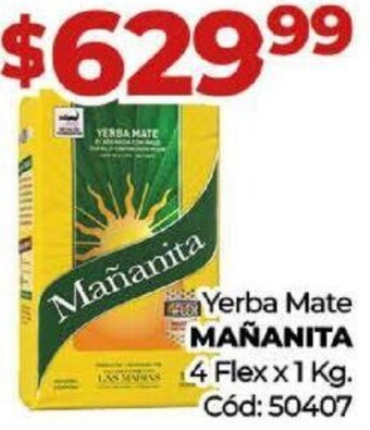 Diarco Yerba Mate Mañanita 4 Flex x 1kg oferta